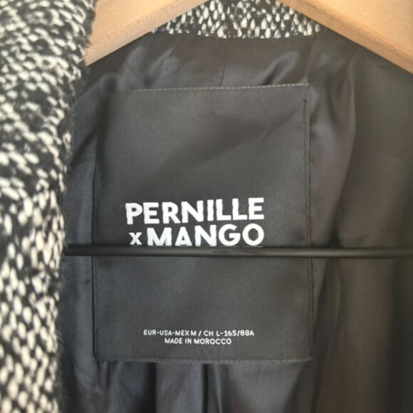 Mango x Pernille Wool Blend Flecked Limited Coat New - Picture 12 of 13